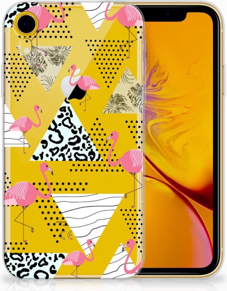 Apple iPhone Xr TPU Hoesje Flamingo Triangle