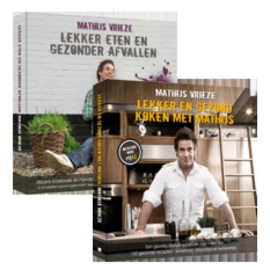 Cover van het boek 'Combi-pack Lekker eten en gezonder afvallen en Lekker en gezond koken met Mathijs' van Mathijs Vrieze