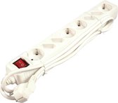 8-way power strip euro / schuko with switch 1.50 m white