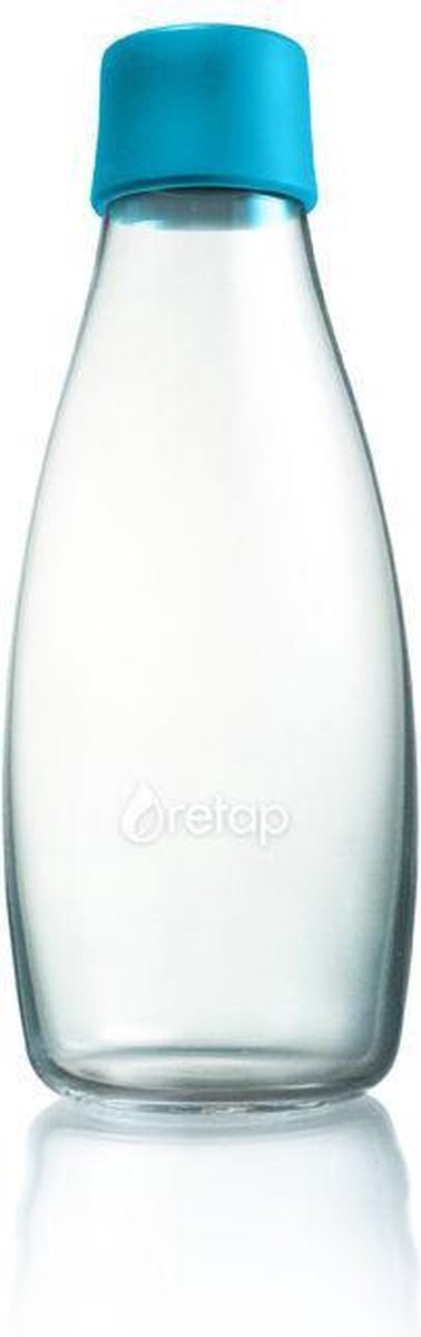 Retap Waterfles - Glas - 0,5 l - Licht Blauw