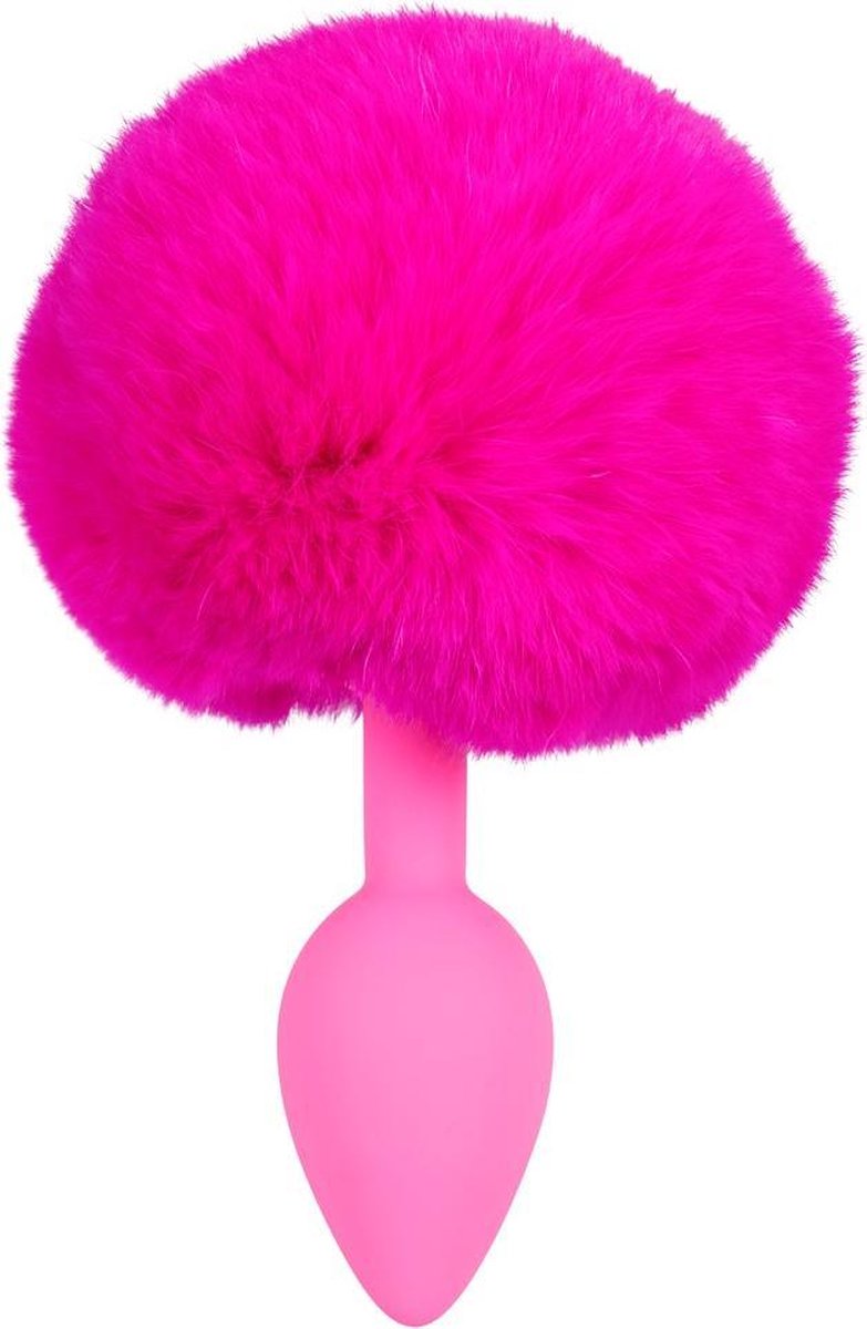 Goedkoopste You2Toys – Siliconen Buttplug met Pluizige Konijnenstaart Uitvoering Lief en Schattig Maat S - Roze
