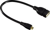 Hama USB 2.0 Adapter Cable câble USB 0,15 m USB A Micro-USB B Noir