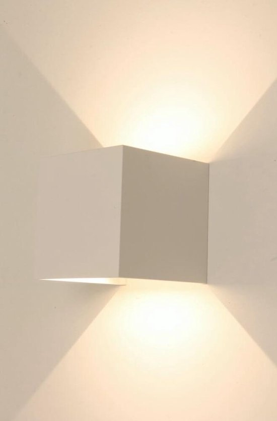 Mand gewelddadig Ontdekking Vierkante LED buitenlamp / wandlamp ARRIGO | Wit | bol.com