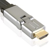 Profigold 2m High Speed HDMI HDMI kabel HDMI Type A (Standaard) Zwart, Goud, Grijs