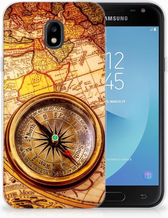 vermomming Amfibisch Zijdelings Siliconen Hoesje Samsung Galaxy J3 2017 Design Kompas | bol.com