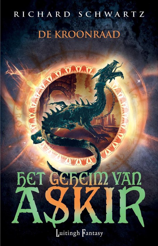 Boekcover met de titel 'De Kroonraad' en een afbeelding van een draak.