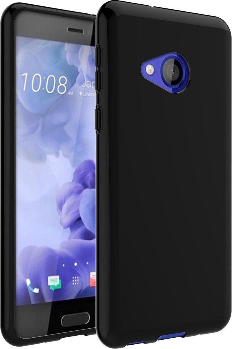 Zwart TPU Siliconen case hoesje voor HTC U Play