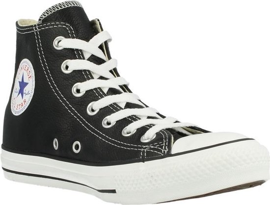 Converse All Star Hi Leather 132170C Zwart maat 43 | bol.com