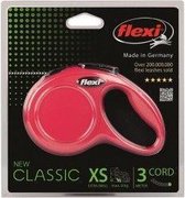 Flexi New Classic Koord - Hondenriem - Rood - XS - 3 M