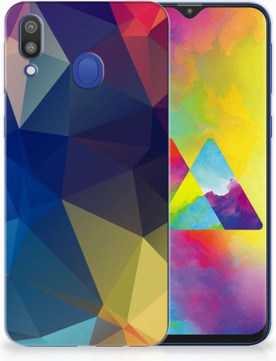 Samsung Galaxy M20 (Power) TPU Hoesje Polygon Dark