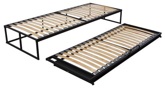 Op grote schaal Middel Direct Bed Box Wonen - Boxtwin - 90x200 - Onderschuifbed - Metaal - Lattenbodem -  Design -... | bol.com