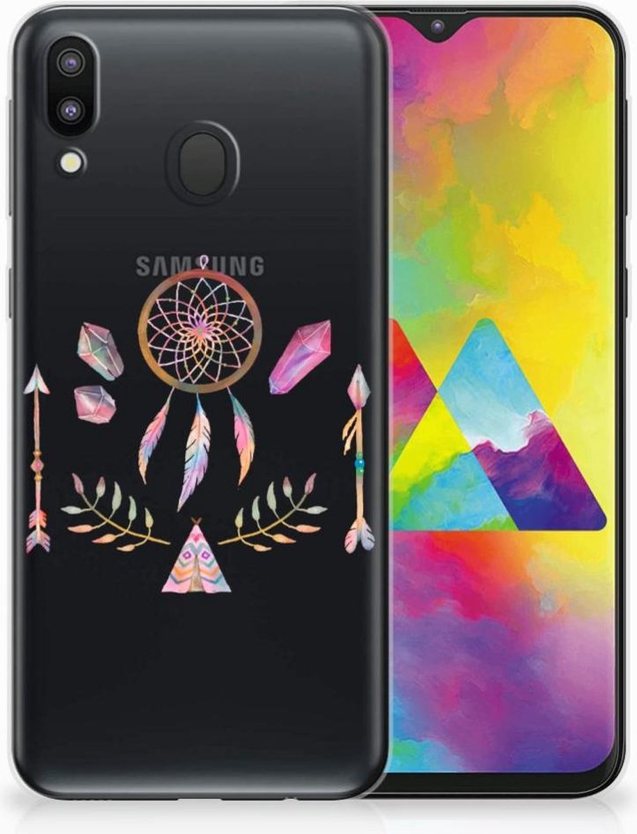 Samsung Galaxy M20 (Power) Telefoonhoesje met Naam Boho Dreamcatcher