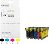 Improducts® Inkt cartridges - Alternatief Brother LC980 LC1100 / LC-980 LC-1100 5 Stuks v5