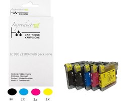 Improducts Improducts® Inkt cartridges - Alternatief Brother LC980 LC1100 / LC-980 LC-1100 5 Stuks v5