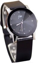 JW dames Horloge zwart I-deLuxe verpakking