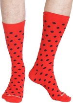 eleven46 - Herensokken Rood Blauw - Bolletjes Patroon
