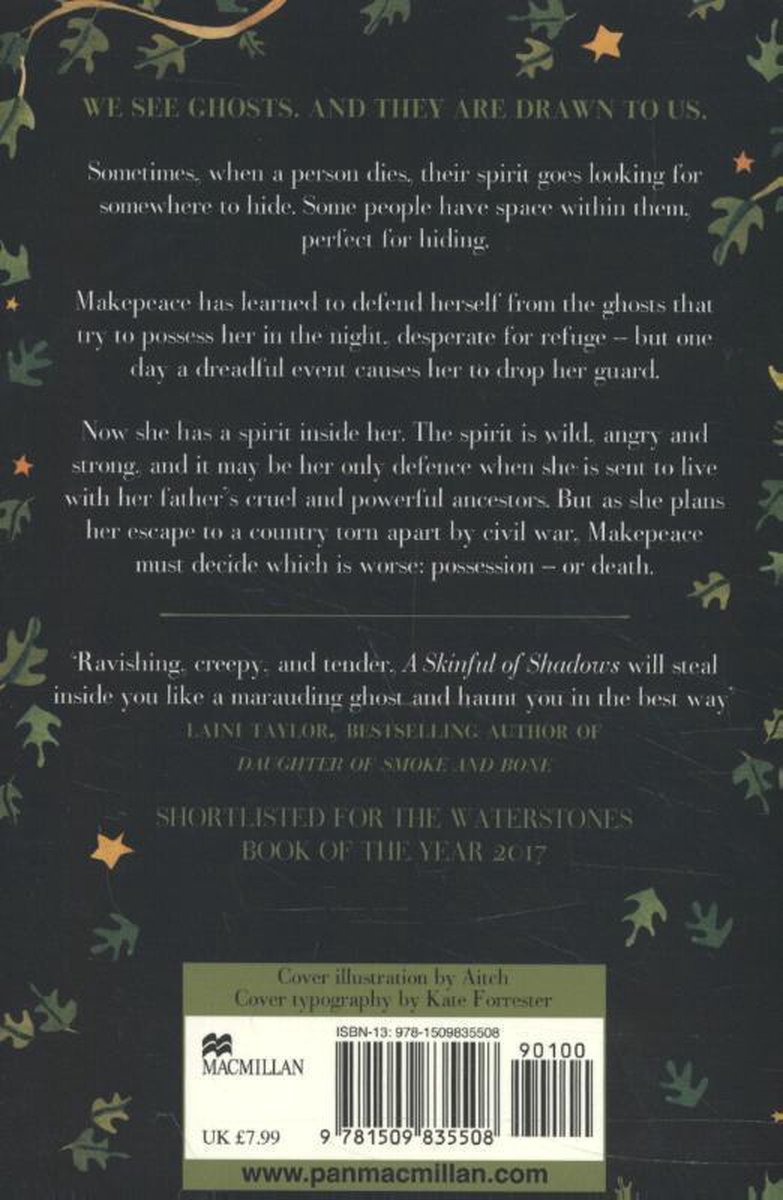 ISBN A Skinful of Shadows, Anglais, Livre broché, 448 pages - back cover