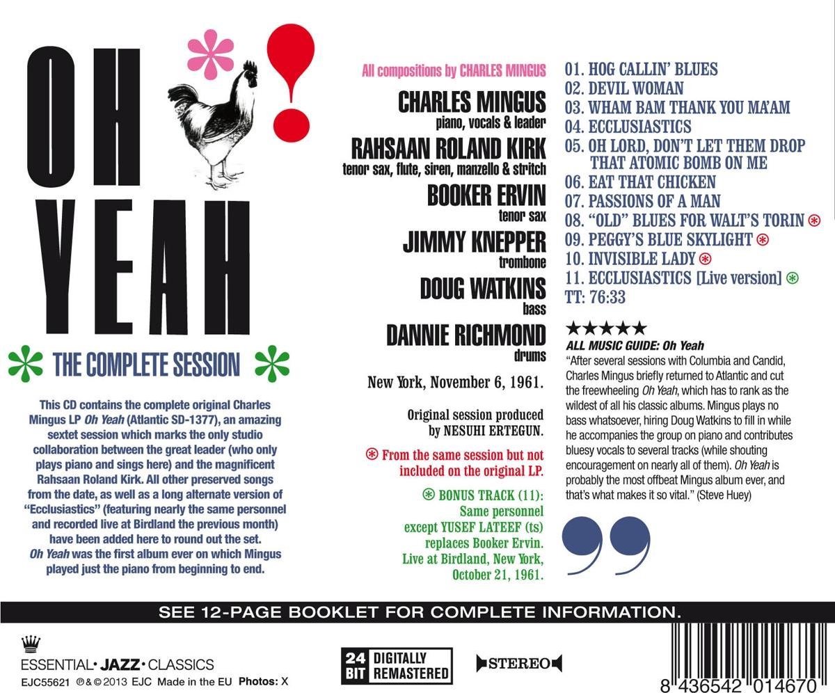 Oh Yeah, Charles Mingus CD (album) Muziek