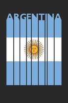 Vintage Argentina Notebook - Retro Argentina Planner - Argentine Flag Diary - Argentina Travel Journal