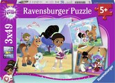 Ravensburger puzzel Nella the Princesss Knight - Drie puzzels - 49 stukjes - kinderpuzzel