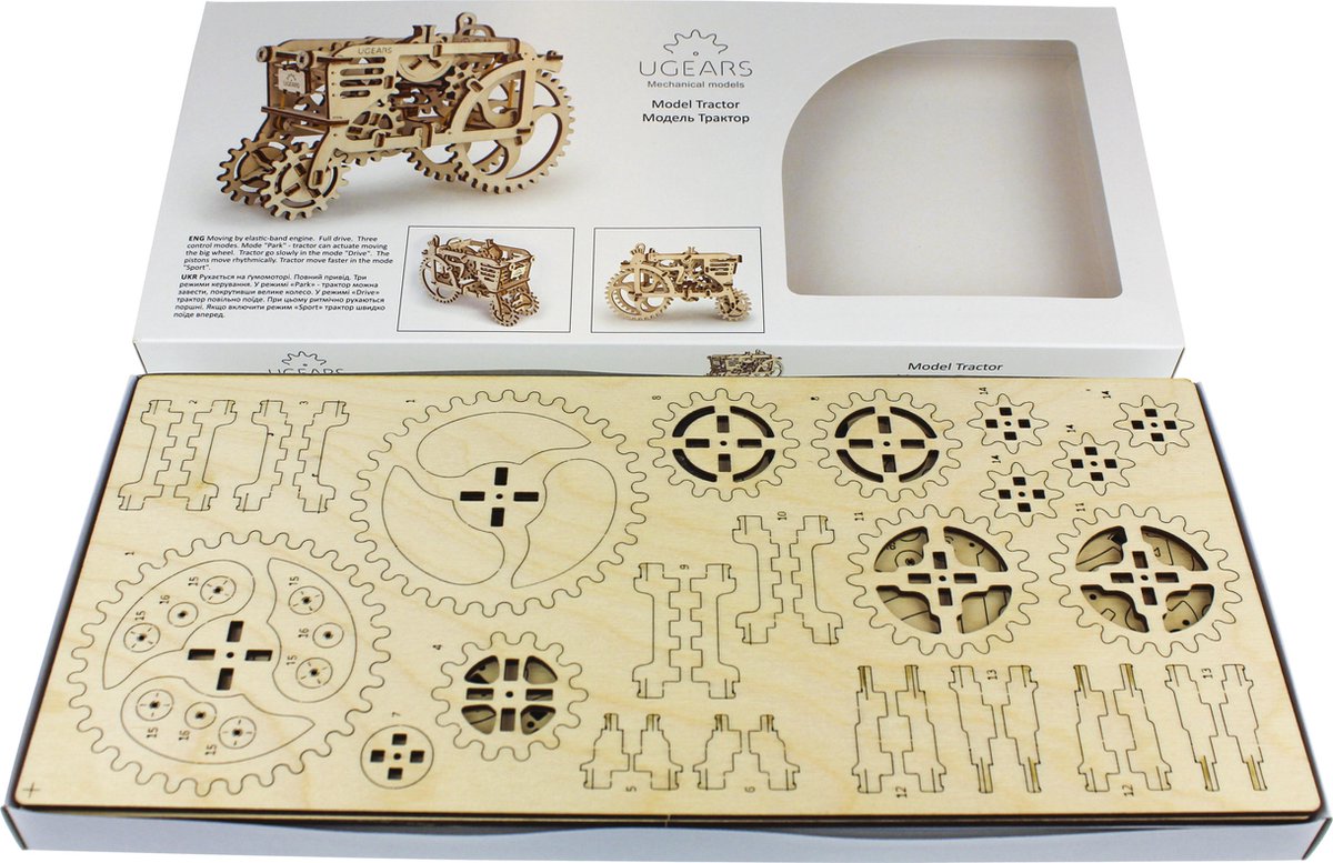 Ugears Modelbouw Hout Tractor — afbeelding 13