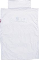 Taftan dekbedovertrek 140 x 200 uiltje wit