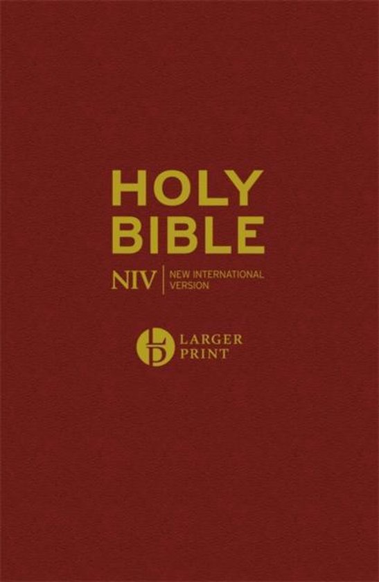 NIV Larger Print Burgundy Hardback Bible New International Version 