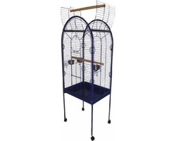 Topmast Papegaaienkooi - Kooi voor Papegaai - Grote Parkiet - Agapornide - Joan - Blauw - 55 x 55 x 160 cm