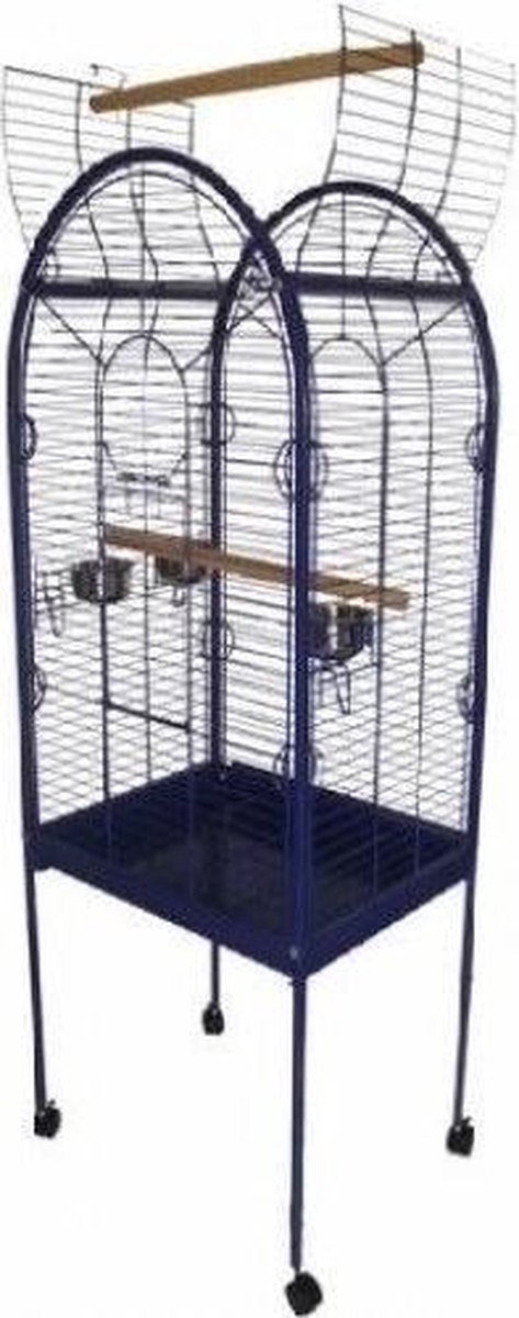Topmast Papegaaienkooi - Kooi voor Papegaai - Grote Parkiet - Agapornide - Joan - Blauw - 55 x 55 x 160 cm
