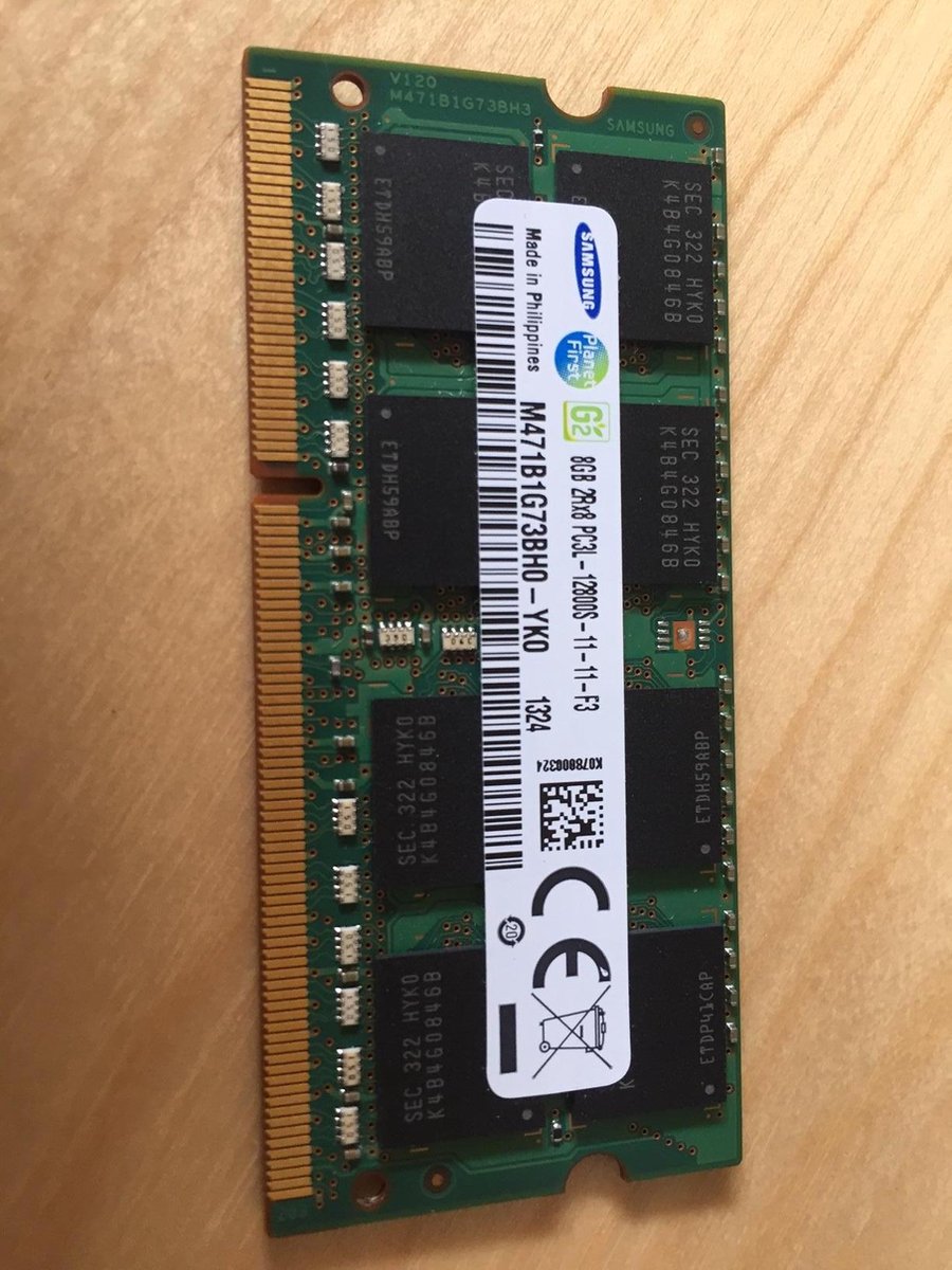 SAMSUNG ADATA 8GB (PC3L-12800) second life DDR3L 1.35V 1600 204-PIN  M471B1G73BH0-YK0 | bol.com