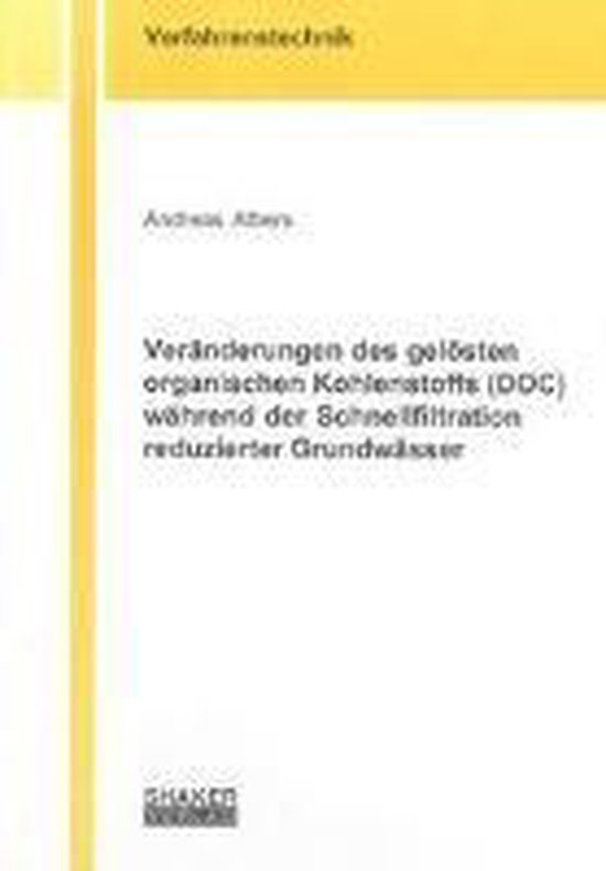 Albers, A: Veränderungen des gelösten organischen Kohlenst ... - cover