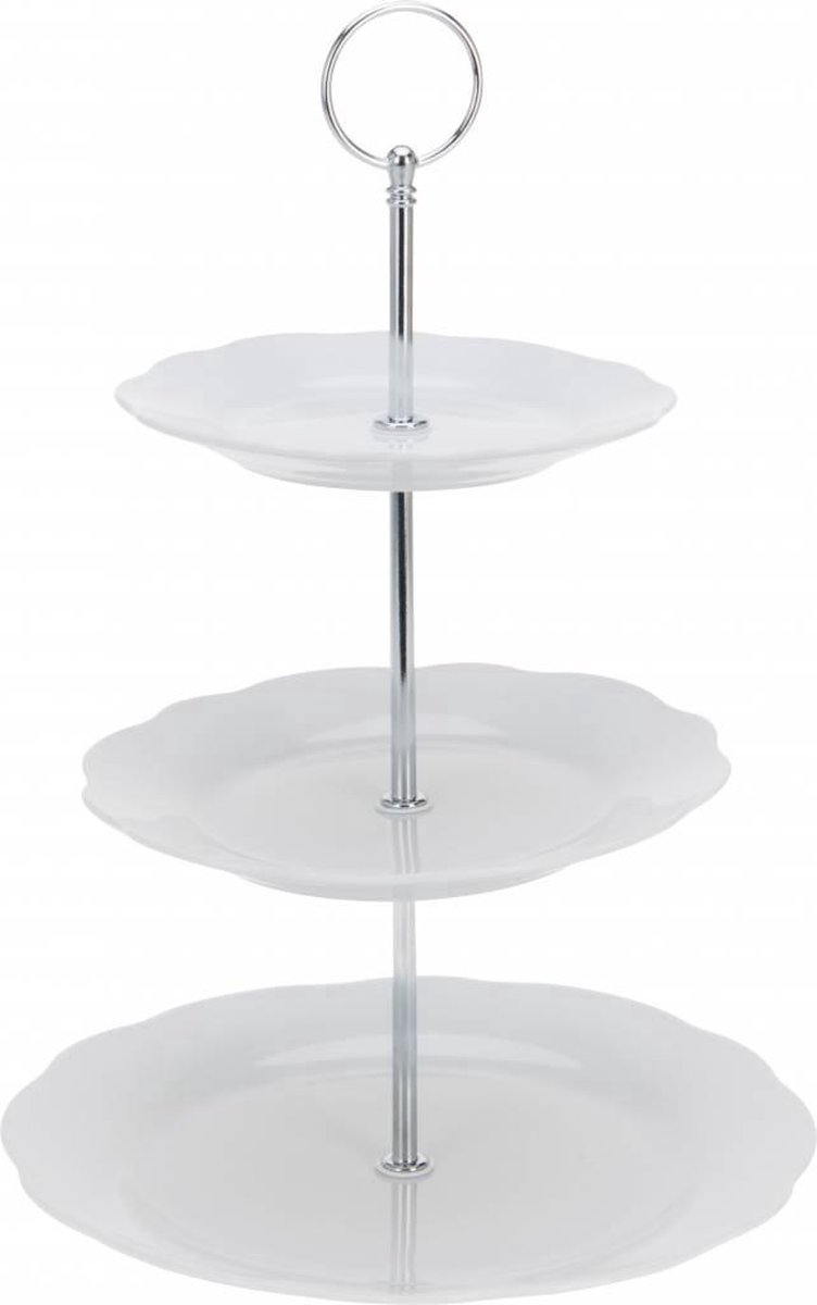 Etagère Wit Porselein 3 Laags (25x22cm)Excellent Houseware