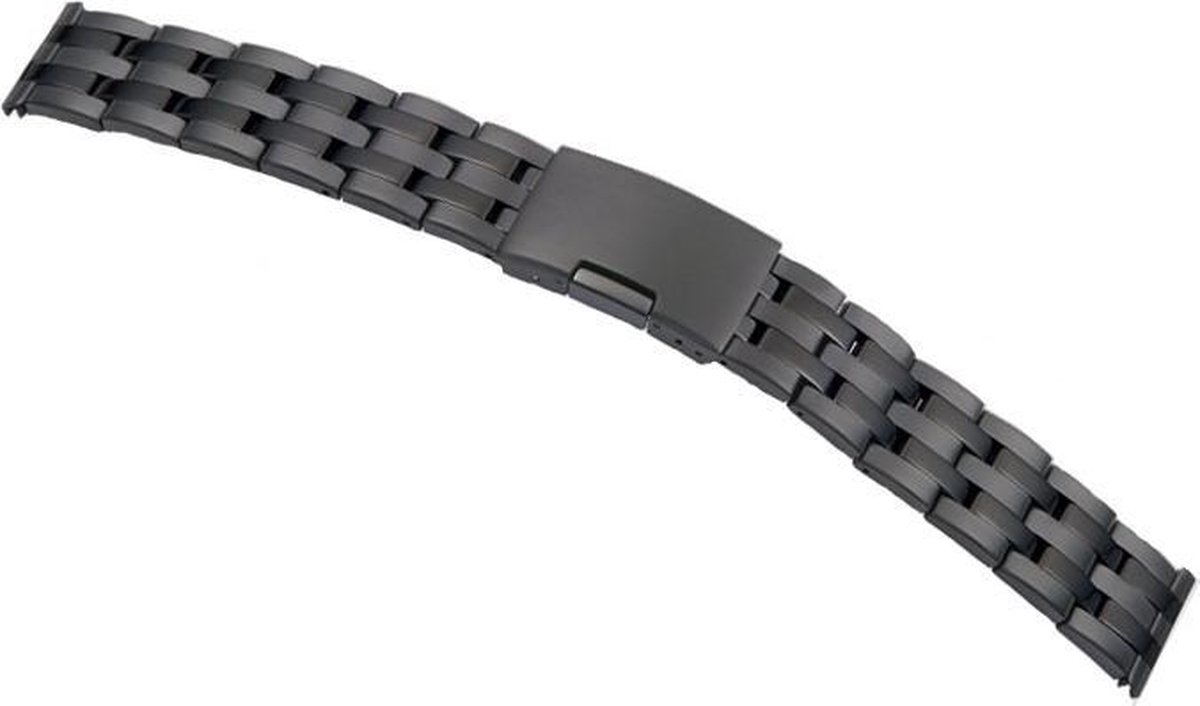 Horlogeband Metaal Toscana Zwart - 20mm