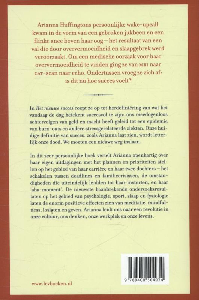 Het nieuwe succes - back cover