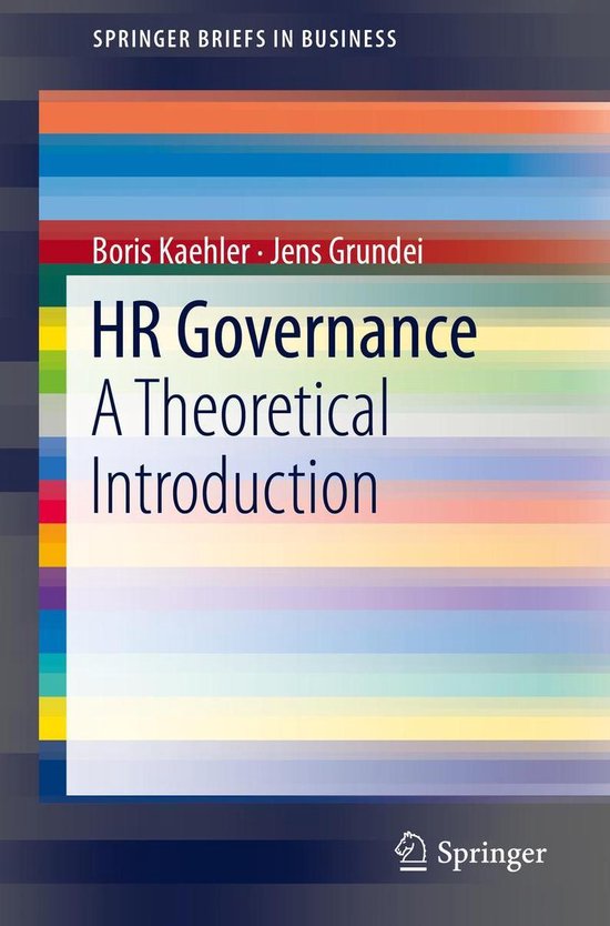 SpringerBriefs in Business - HR Governance - cover