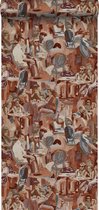 Papier peint Origine motif figuratif brun rouille - 347420-53 x 1005 cm