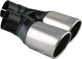 Race Sport Uitlaatsierstuk Dubbel Gti-look 69 Mm 27 Cm Rvs Zilver