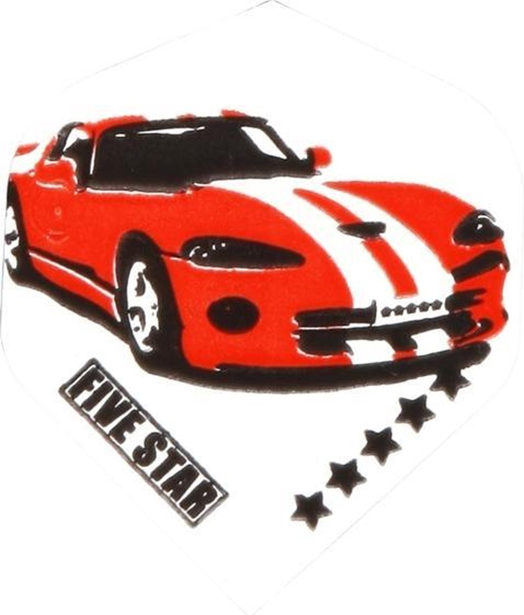 Bull's Five Star Sports Car Dart Flights - No.2 - 100 Micron