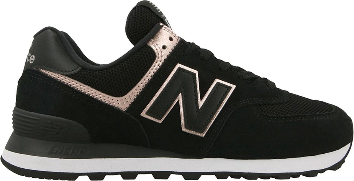 New Balance 574 Sneakers - Maat 40.5 - Vrouwen - zwart/roze/goud | bol.com