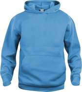 Basic hoody jr turquoise 150/160