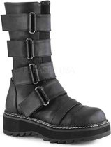 LILITH-211 - (EU 39 = US 9) - 1 1/4 PF Front Strap Mid-Calf Boot, Side Zip