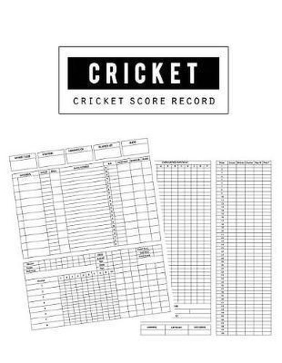 Cricket Score Record 9781723465369 Bg Publishing Boeken