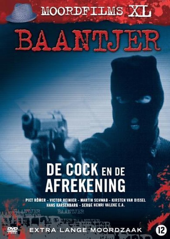 DVD hoes Baantjer: De Cock en de Afrekening. Een persoon met bivakmuts houdt een wapen vast. Extra Lange Moordzaak.