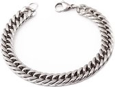 Stalen Heren Armband - Gourmet Schakel - Edelstaal - 10mm Breed