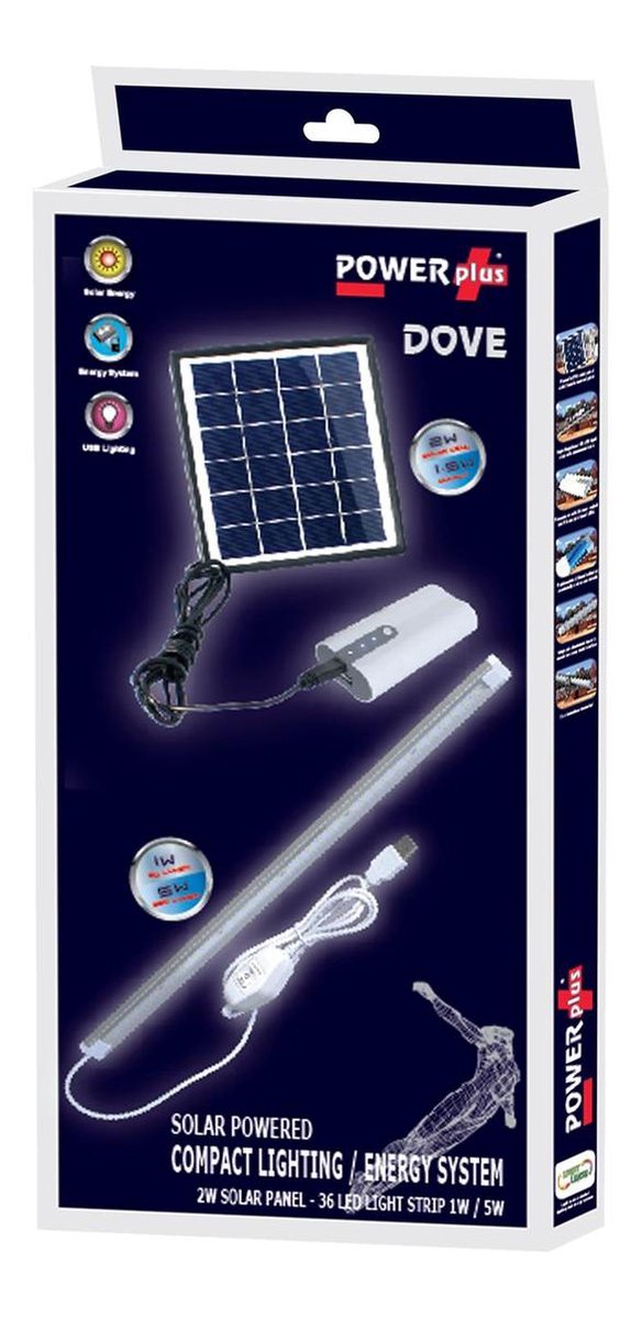 POWERplus Dove Solar Energie Verlichtings Systeem zonne-energie LED verlichtingen en lader voor mobiele telefoon van Powerplus — afbeelding 5