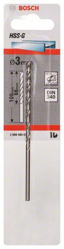 Punta Per Metallo Bosch HSS-G | 8x109x165 Mm Per Foratura Precisissima