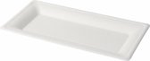 Suikerriet lunchbord wit, 26 x 13 cm (50 stuks)