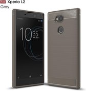 Sony Xperia L2 Armor Brushed TPU Case - Grijs