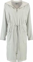 Cawo Korte Velours Dames Badjas met Capuchon en Rits -Cawo Korte Dames Badjas met Capuchon en Rits 6416-11 Mittelblau 36