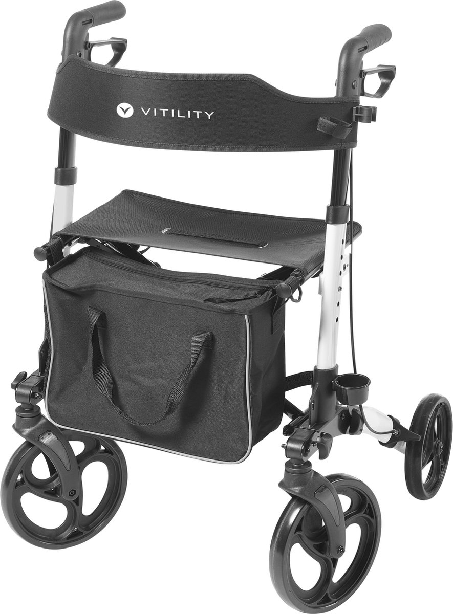 Goedkoopste VITILITY Comfort Rollator - Rollators - Lichtgewicht - Opvouwbaar - Voor binnen en buiten - Inclusief tas